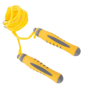 Soga para saltar de 9 pies color amarillo y gris marca Body Sculpture