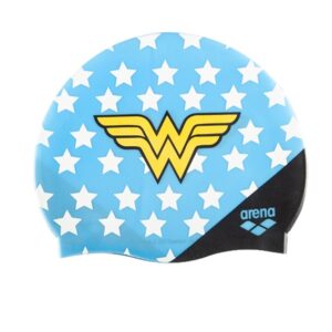 Gorro de natación con logo de la mujer maravilla marca Arena