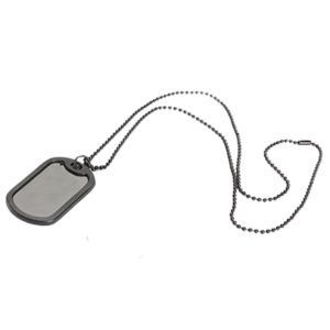 Cadena de acero con placa militar marca 5ive Star